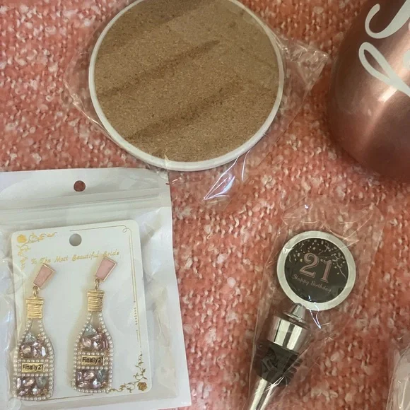 21st Birthday Gift Set with Rose Gold Tumbler - Picture 3 of 6
